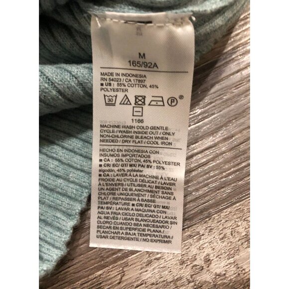 Old Navy Womens Rib Crew Neck Sweater Blue Size Medium New with Tags - Picture 4 of 6